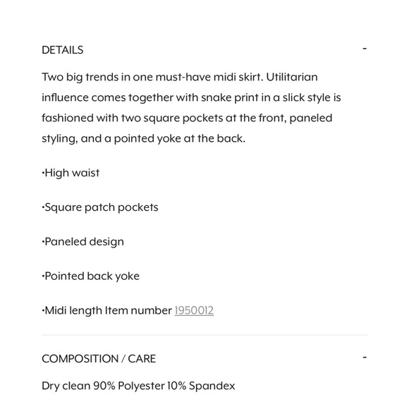 ❤️Current Air Snakeskin Midi Skirt - Picture 6 of 11